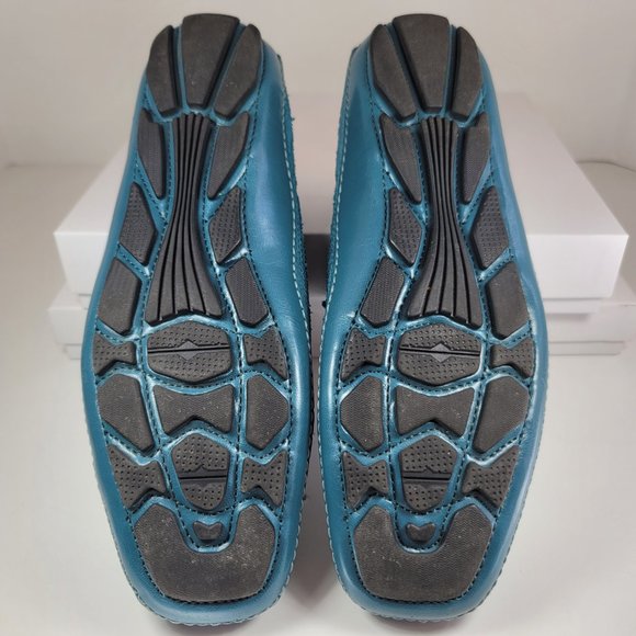 Impulse Men's Designer Casual Slip-on Shoes In Blue Brushed Suede - Picture 7 of 7